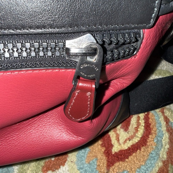 Coach Ranger Messenger Bag gender, neutral Black, Red, and Tan - Picture 6 of 10